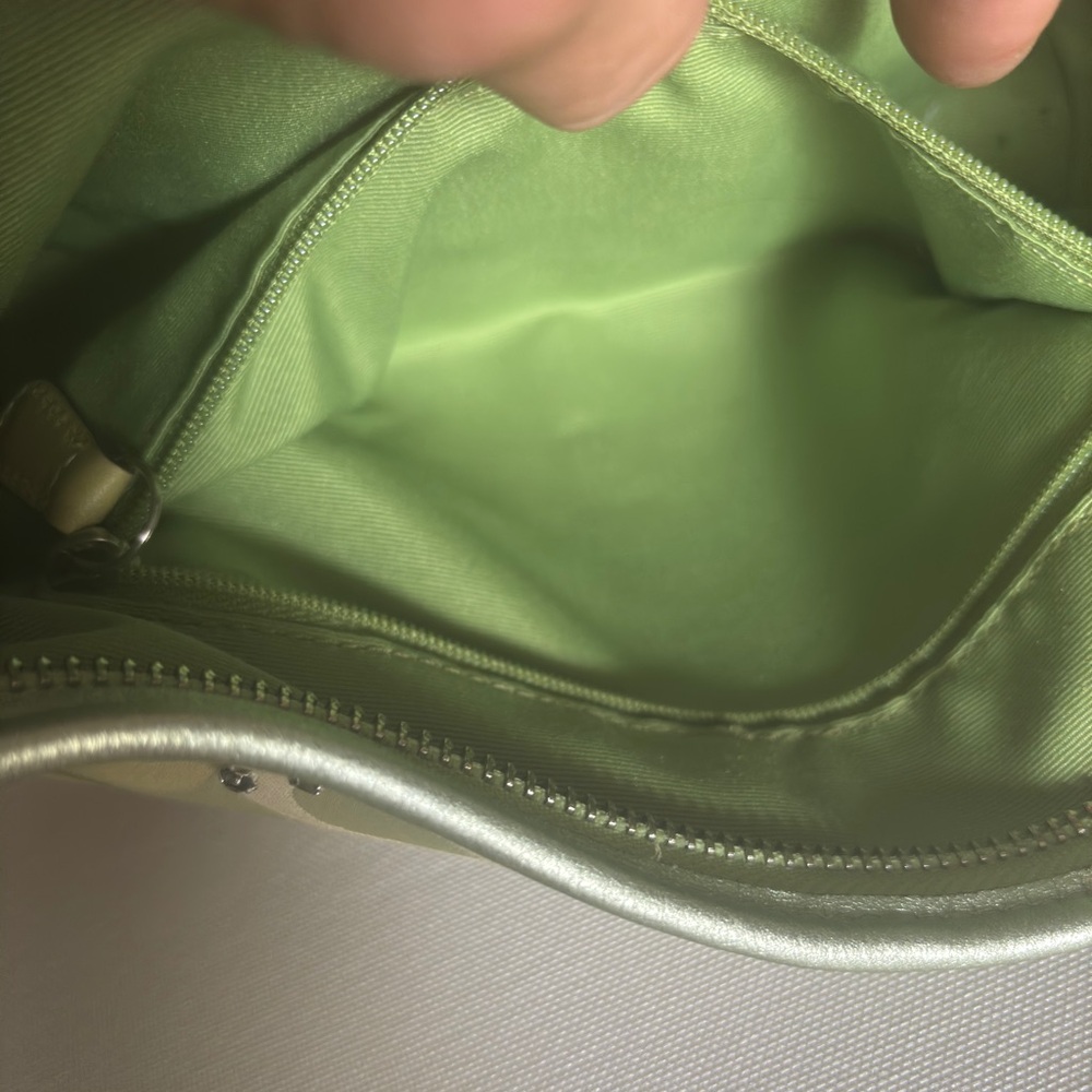 Coach Light Green and Tan Shoulder Bag - Picture 2 of 6